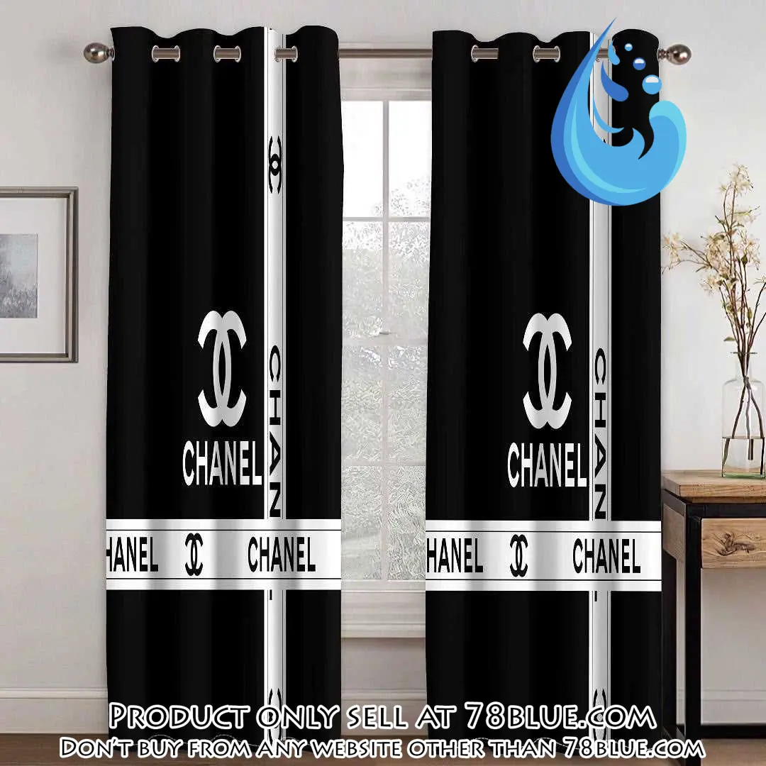 Chanel black premium window curtains hot  set wc107 78b1146960